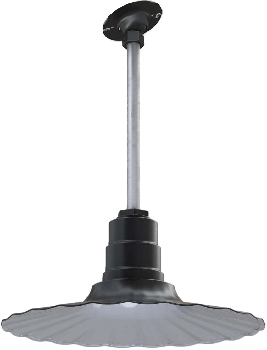 Eagle Rock Color Matte Black Interior Color White with a 12" Sloped Stem